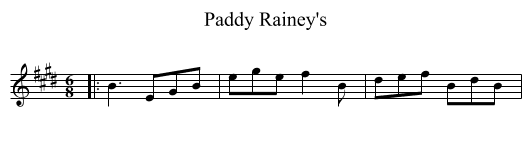 Paddy Rainey's - staff notation
