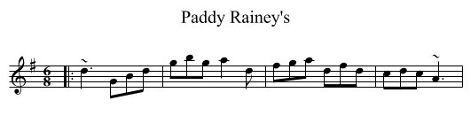 Paddy Rainey's - staff notation