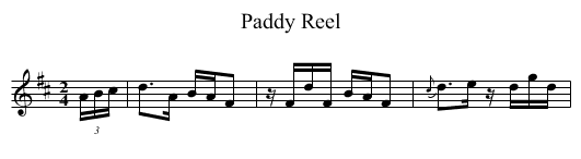 Paddy Reel - staff notation