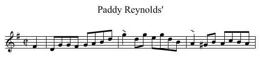 Paddy Reynolds' - staff notation
