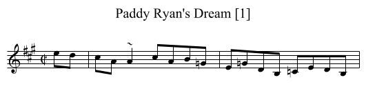 Paddy Ryan's Dream [1] - staff notation