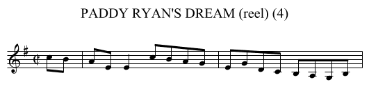 PADDY RYAN'S DREAM (reel) (4) - staff notation