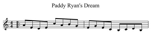 Paddy Ryan's Dream - staff notation