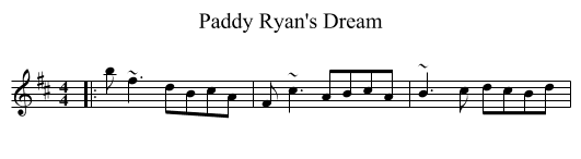 Paddy Ryan's Dream - staff notation