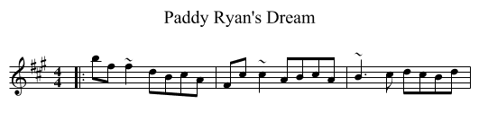 Paddy Ryan's Dream - staff notation