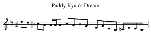 Paddy Ryan's Dream - staff notation