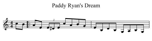 Paddy Ryan's Dream - staff notation