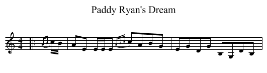 Paddy Ryan's Dream - staff notation