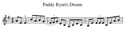 Paddy Ryan's Dream - staff notation