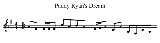 Paddy Ryan's Dream - staff notation