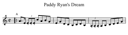 Paddy Ryan's Dream - staff notation