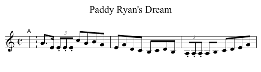 Paddy Ryan's Dream - staff notation