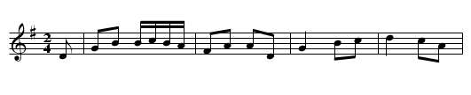 Paddy Scanlon's - staff notation
