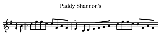Paddy Shannon's - staff notation