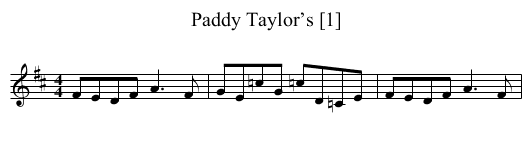 Paddy Taylor’s [1] - staff notation
