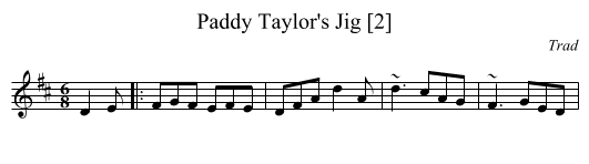 Paddy Taylor's Jig [2] - staff notation