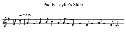 Paddy Taylor's Slide - staff notation