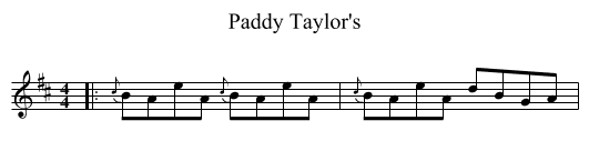 Paddy Taylor's - staff notation
