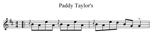 Paddy Taylor's - staff notation