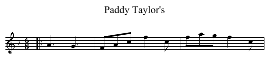 Paddy Taylor's - staff notation