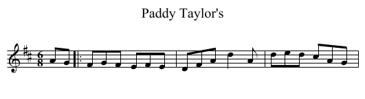 Paddy Taylor's - staff notation