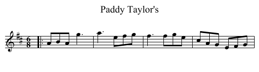 Paddy Taylor's - staff notation