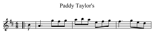 Paddy Taylor's - staff notation