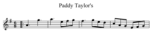 Paddy Taylor's - staff notation
