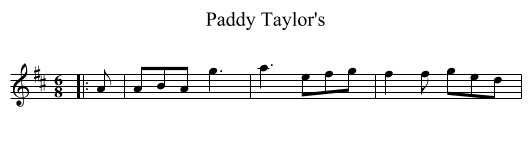 Paddy Taylor's - staff notation