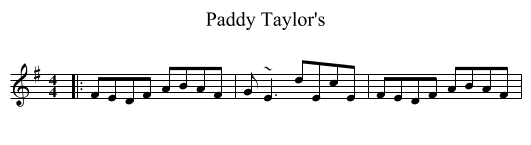 Paddy Taylor's - staff notation