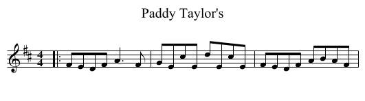Paddy Taylor's - staff notation