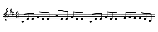 Paddy the Dandy - staff notation