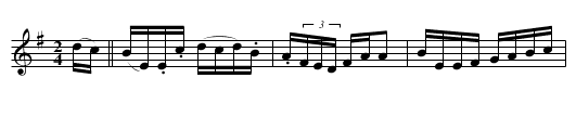 Paddy the Piper [1] - staff notation