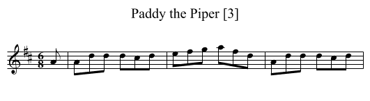 Paddy the Piper [3] - staff notation