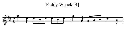Paddy Whack [4] - staff notation