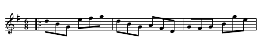 Paddy's Farewell to America - staff notation