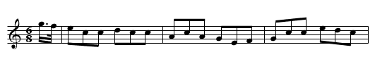 Paddy's Green Island - staff notation