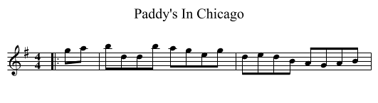 Paddy's In Chicago - staff notation