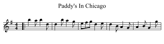 Paddy's In Chicago - staff notation