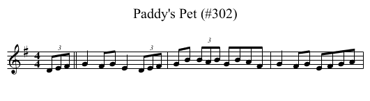 Paddy's Pet (#302) - staff notation