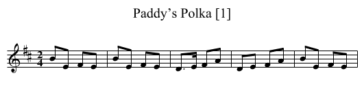 Paddy’s Polka [1] - staff notation