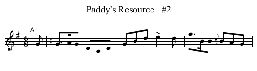 Paddy's Resource   #2 - staff notation