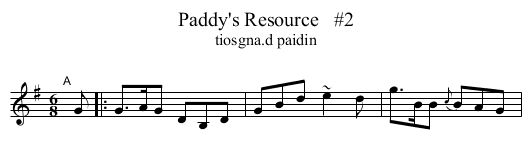 Paddy's Resource   #2 - staff notation