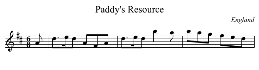 Paddy's Resource - staff notation
