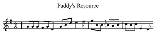 Paddy's Resource - staff notation