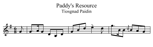 Paddy's Resource - staff notation