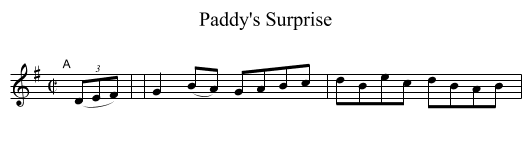 Paddy's Surprise - staff notation