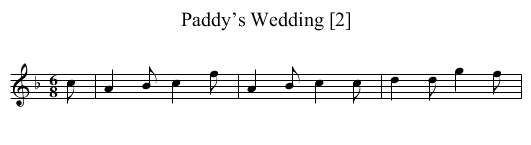 Paddy’s Wedding [2] - staff notation
