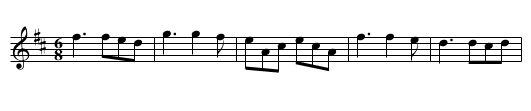 P&aacute;draig O'Keefe's Slide - staff notation