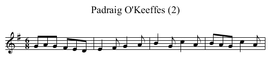 Padraig O'Keeffes (2) - staff notation